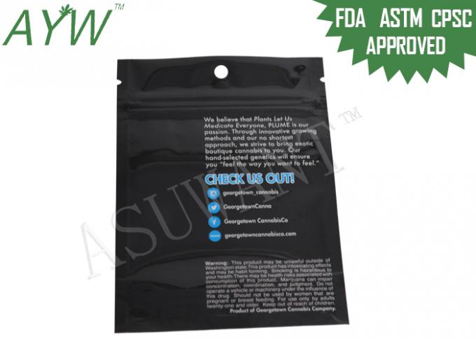 Moisture / Smell Proof Zipper Bags 50g Eco Friendly Or Cigarette Gift Packaging