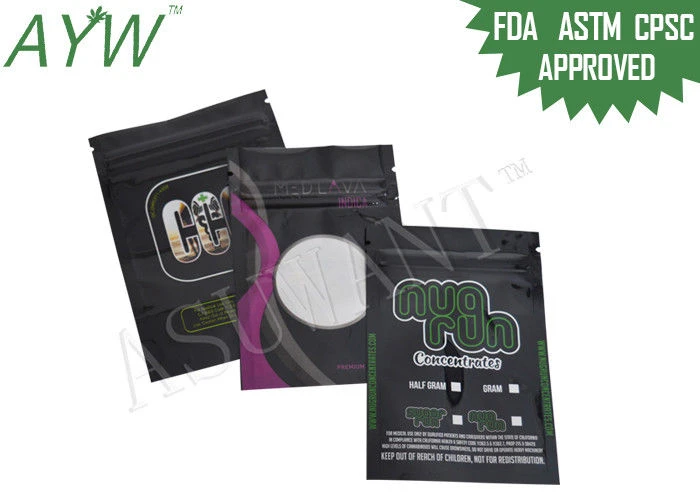 Moisture / Smell Proof Zipper Bags 50g Eco Friendly Or Cigarette Gift Packaging